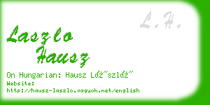 laszlo hausz business card